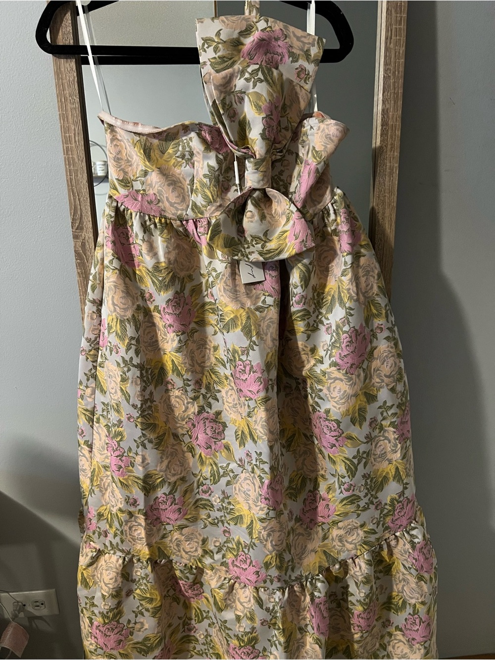 Petal & Pup Bettina Floral Bow Front One-Shoulder Maxi Dress - Picture 8 of 11